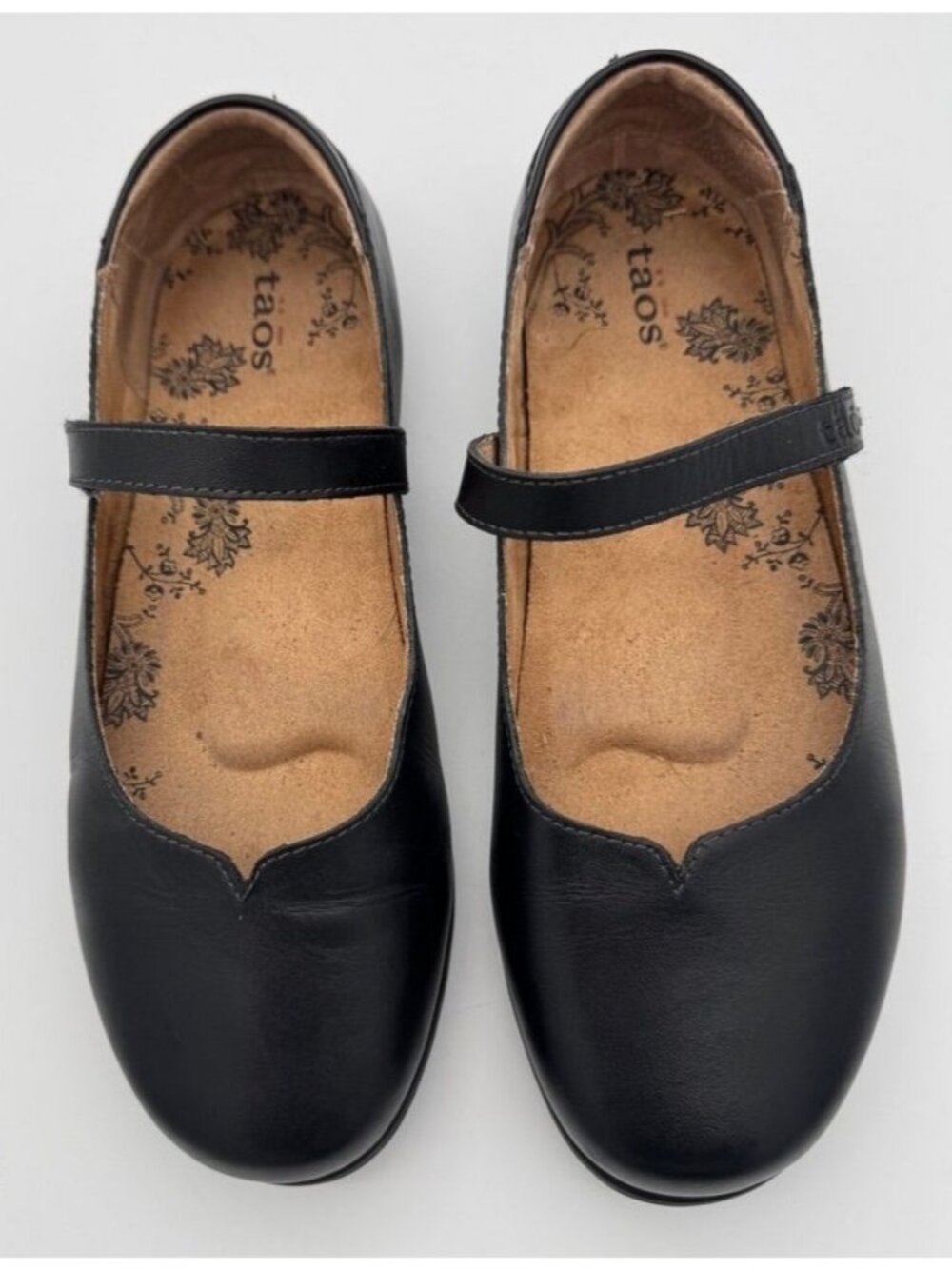 Taos Chorus Shoes Mary Janes Flats 14155 Black Leather Womens Size 8.5 Wide 8.5W - Picture 3 of 10